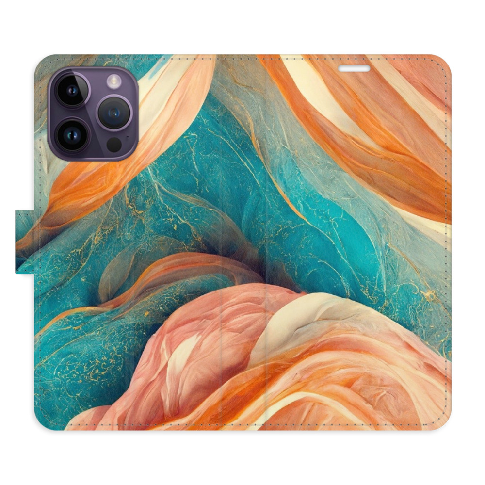 Flipové pouzdro iSaprio - Blue and Orange - iPhone 14 Pro Max