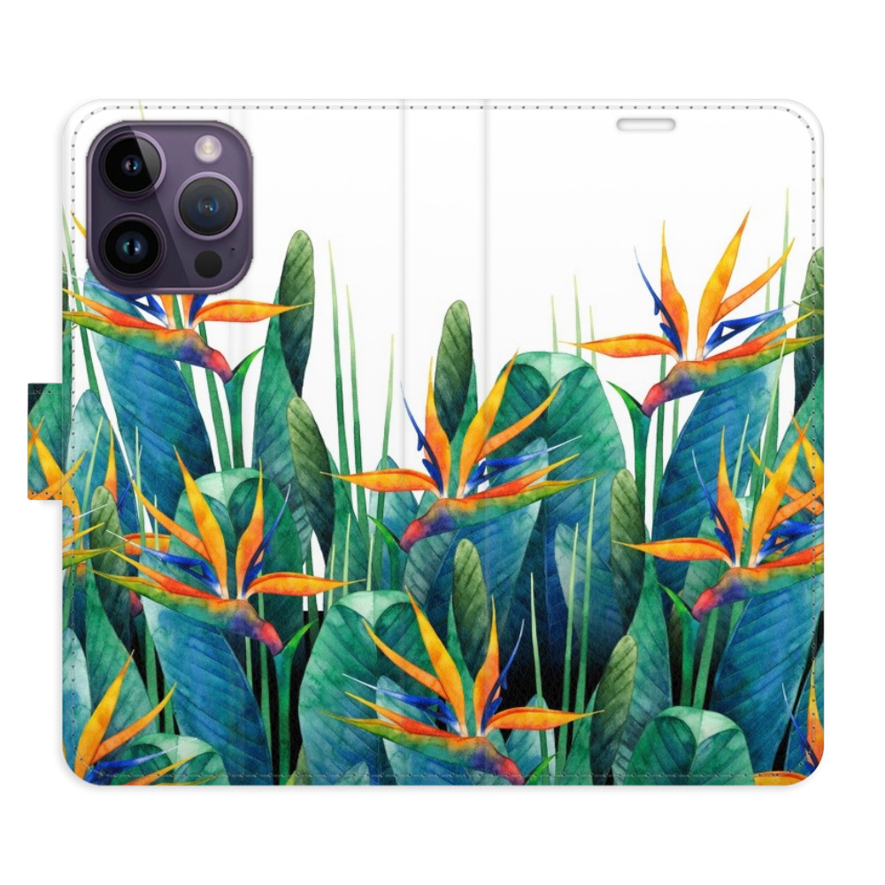 Flipové pouzdro iSaprio - Exotic Flowers 02 - iPhone 14 Pro Max
