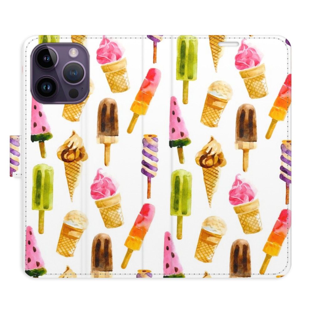 Flipové pouzdro iSaprio - Ice Cream Pattern - iPhone 14 Pro Max