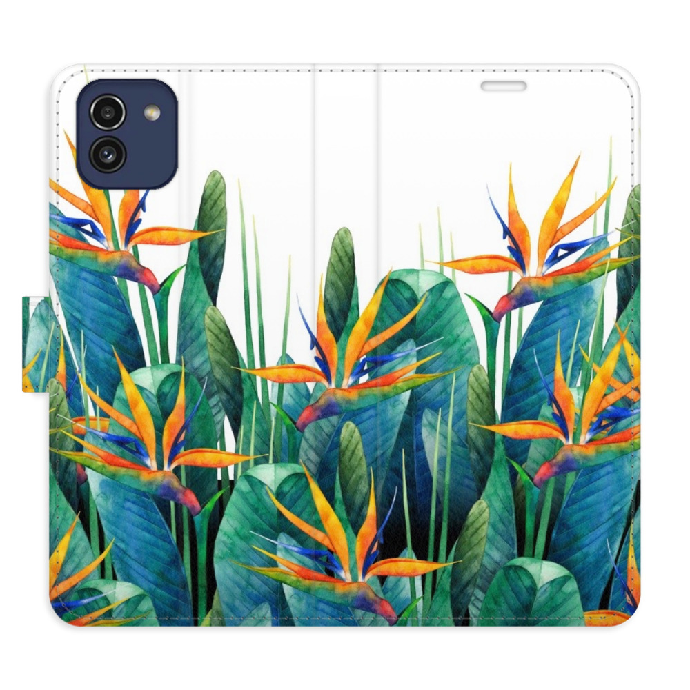 Flipové pouzdro iSaprio - Exotic Flowers 02 - Samsung Galaxy A03