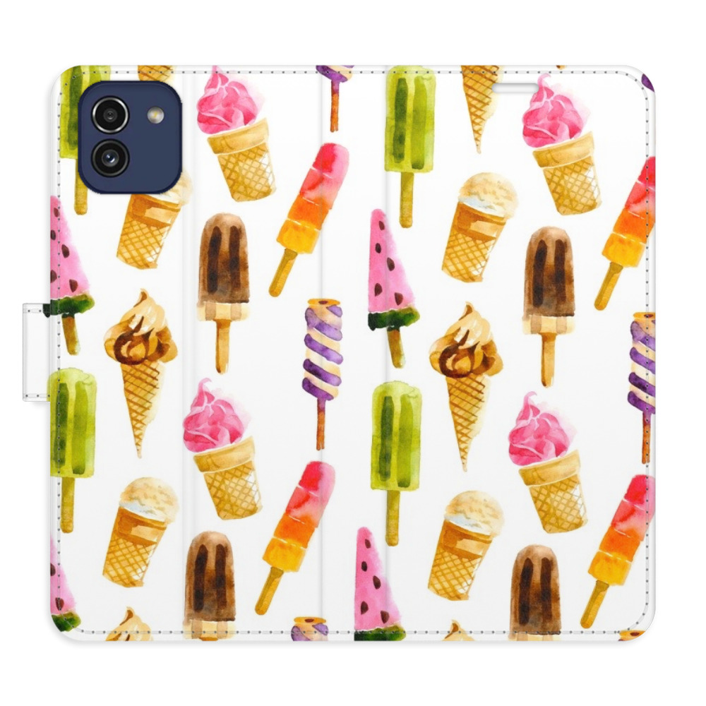 Flipové pouzdro iSaprio - Ice Cream Pattern - Samsung Galaxy A03