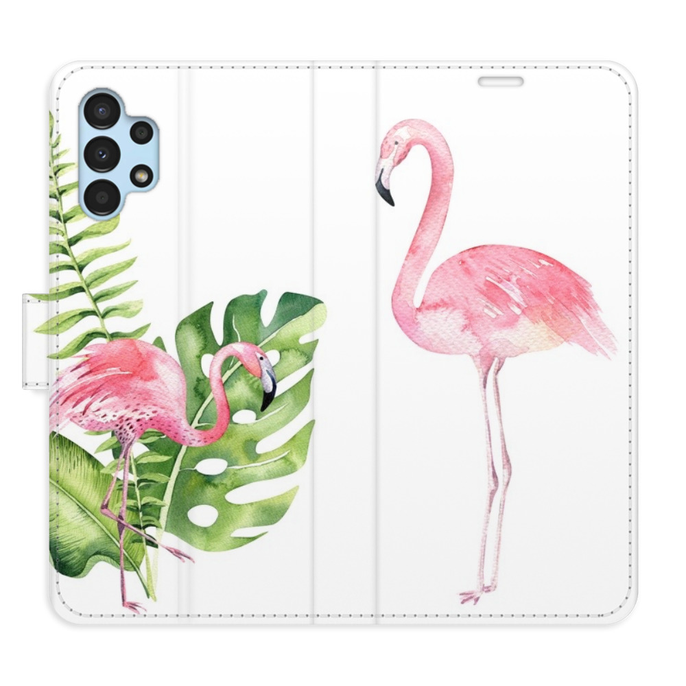 Flipové pouzdro iSaprio - Flamingos - Samsung Galaxy A13 / A13 5G
