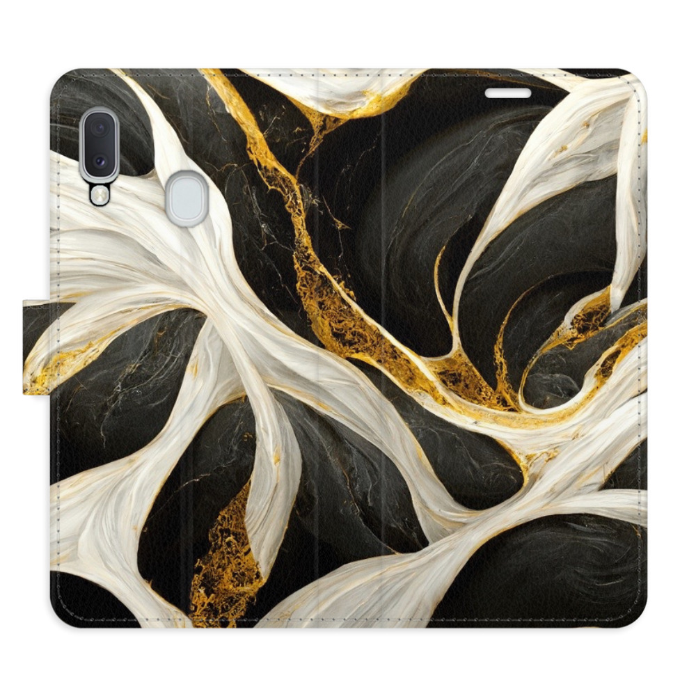 Flipové pouzdro iSaprio - BlackGold Marble - Samsung Galaxy A20e