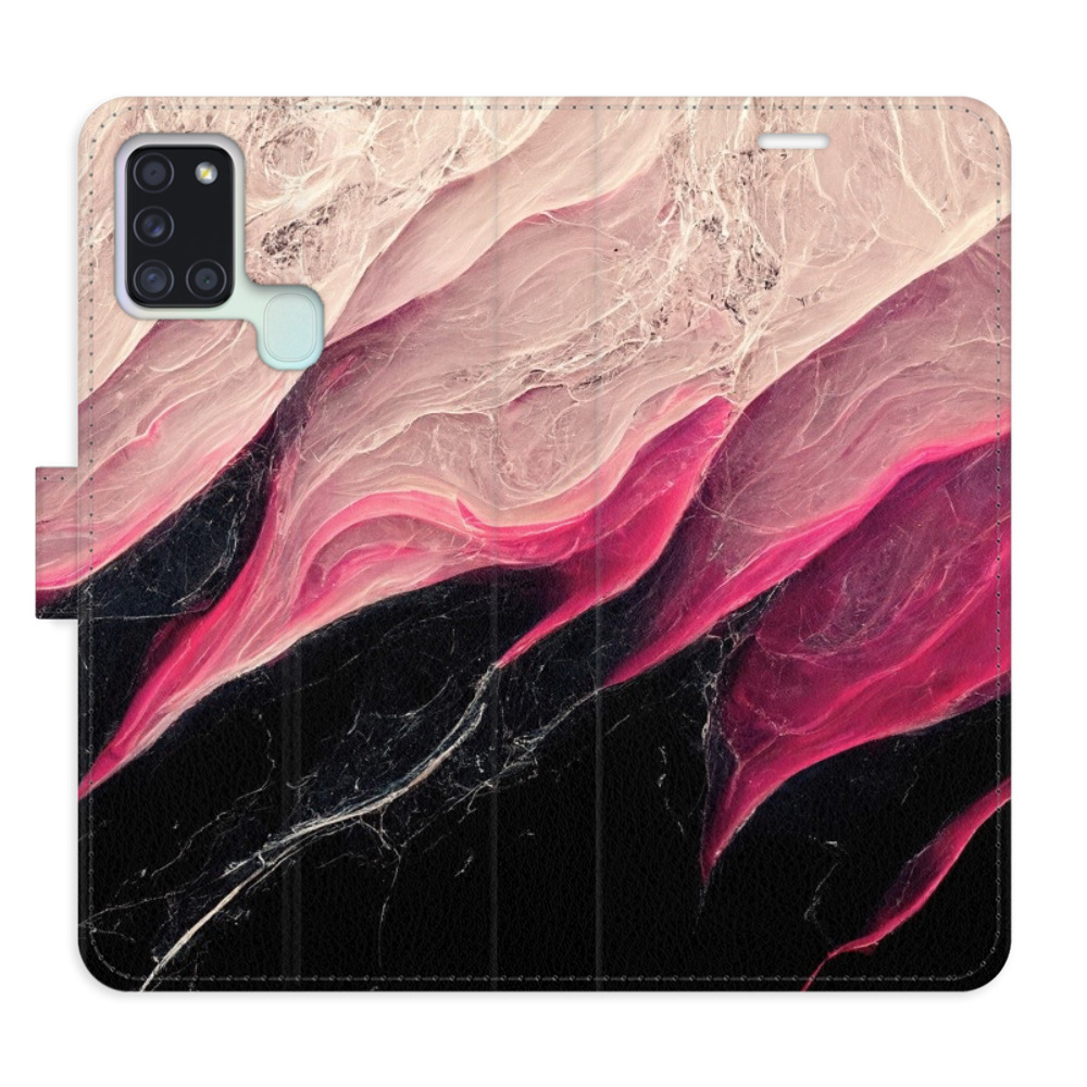 Flipové pouzdro iSaprio - BlackPink Marble - Samsung Galaxy A21s