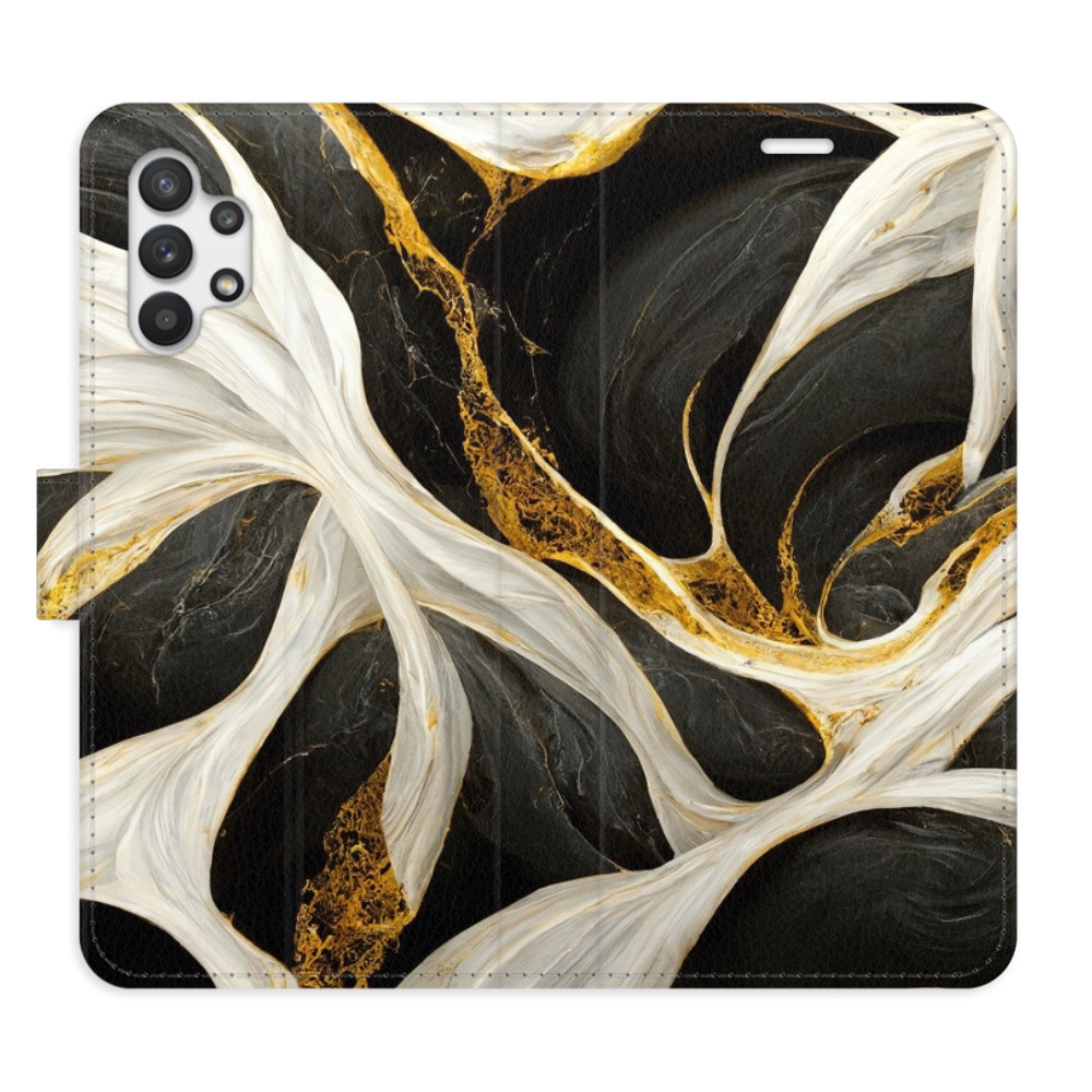 Flipové pouzdro iSaprio - BlackGold Marble - Samsung Galaxy A32