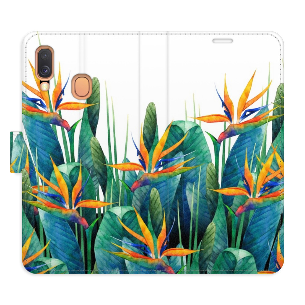 Flipové pouzdro iSaprio - Exotic Flowers 02 - Samsung Galaxy A40