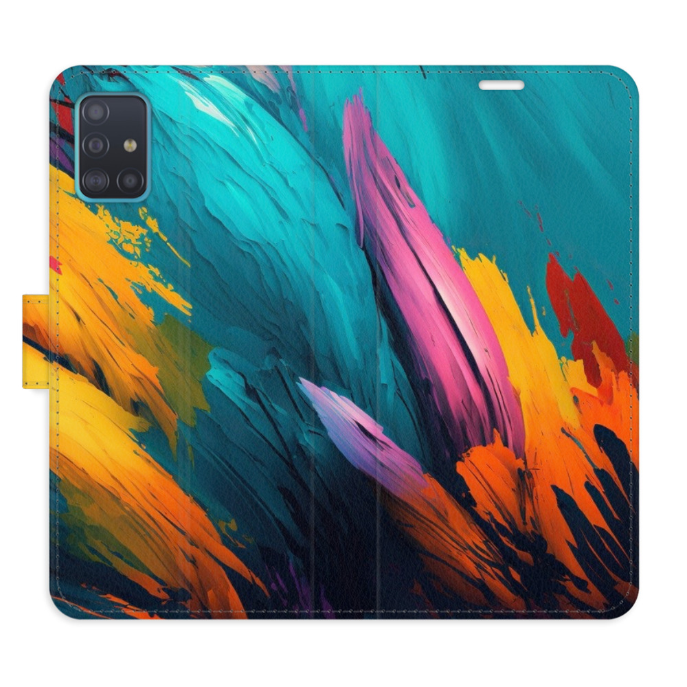 Flipové pouzdro iSaprio - Orange Paint 02 - Samsung Galaxy A51
