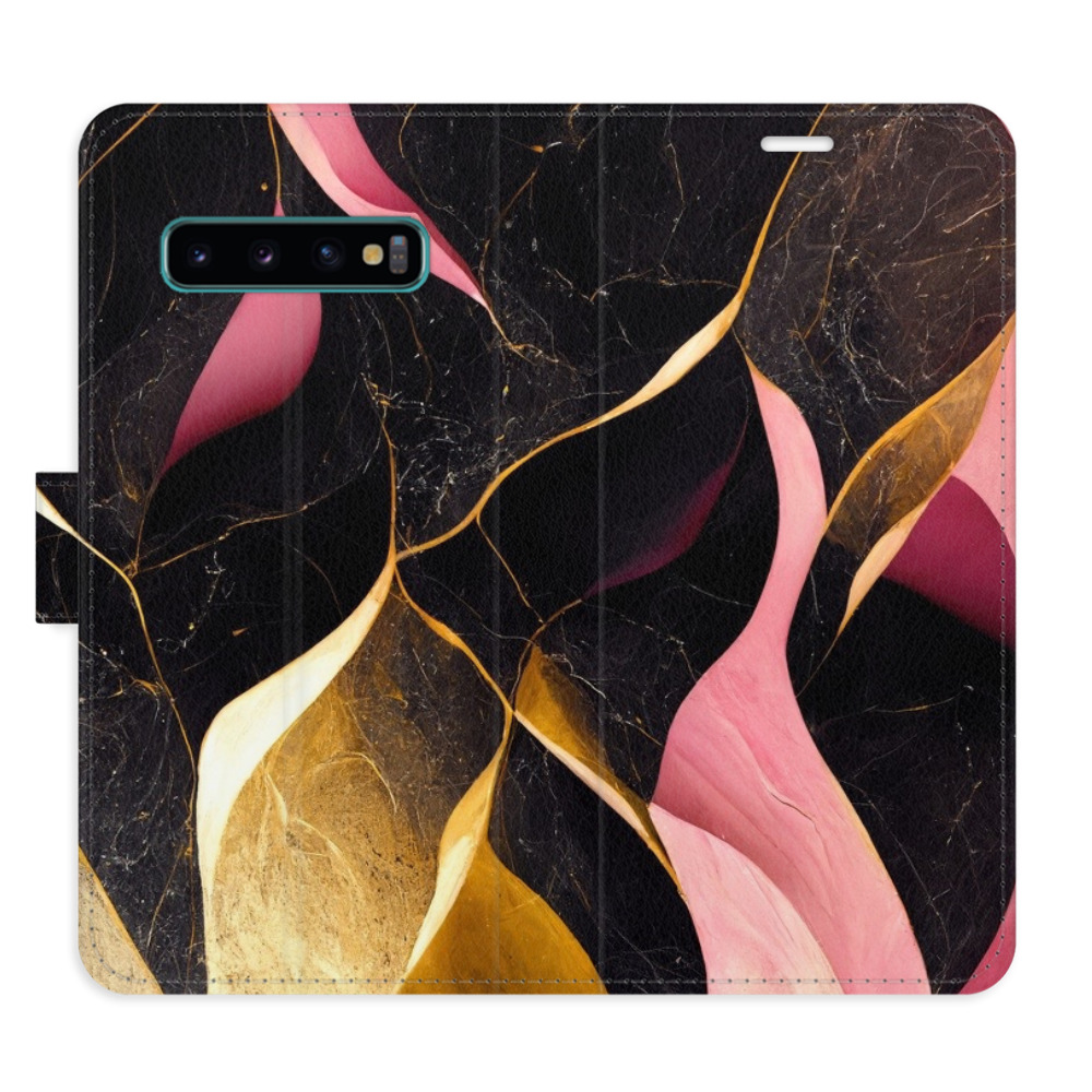 Flipové pouzdro iSaprio - Gold Pink Marble 02 - Samsung Galaxy S10