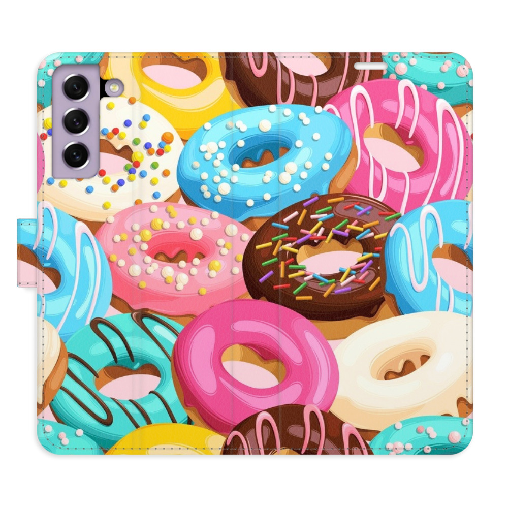 Flipové pouzdro iSaprio - Donuts Pattern 02 - Samsung Galaxy S21 FE 5G