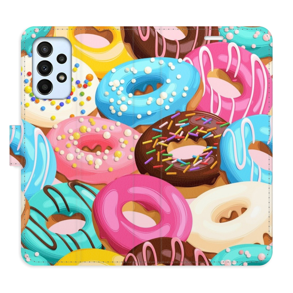 Flipové pouzdro iSaprio - Donuts Pattern 02 - Samsung Galaxy A23 / A23 5G
