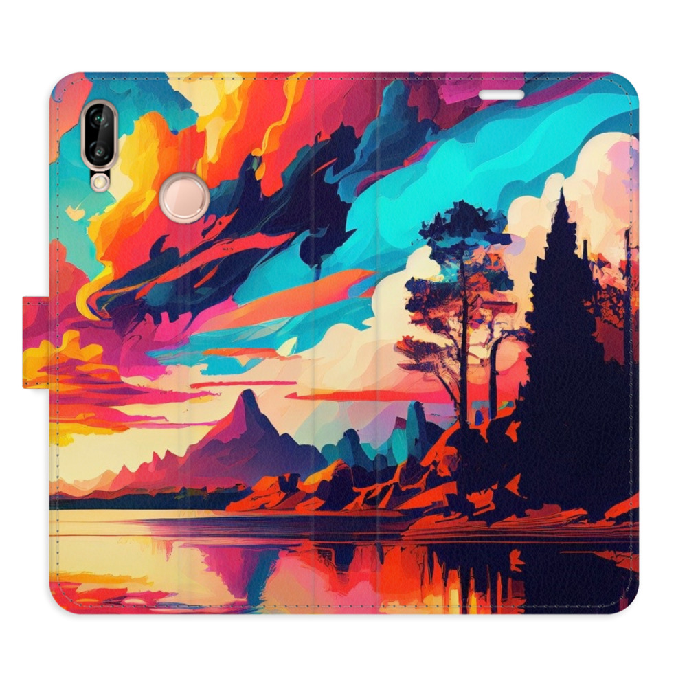 Flipové pouzdro iSaprio - Colorful Mountains 02 - Huawei P20 Lite