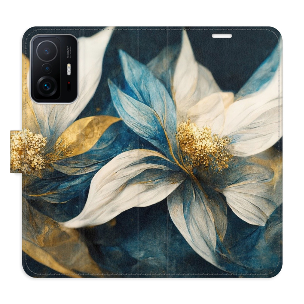 Flipové pouzdro iSaprio - Gold Flowers - Xiaomi 11T / 11T Pro