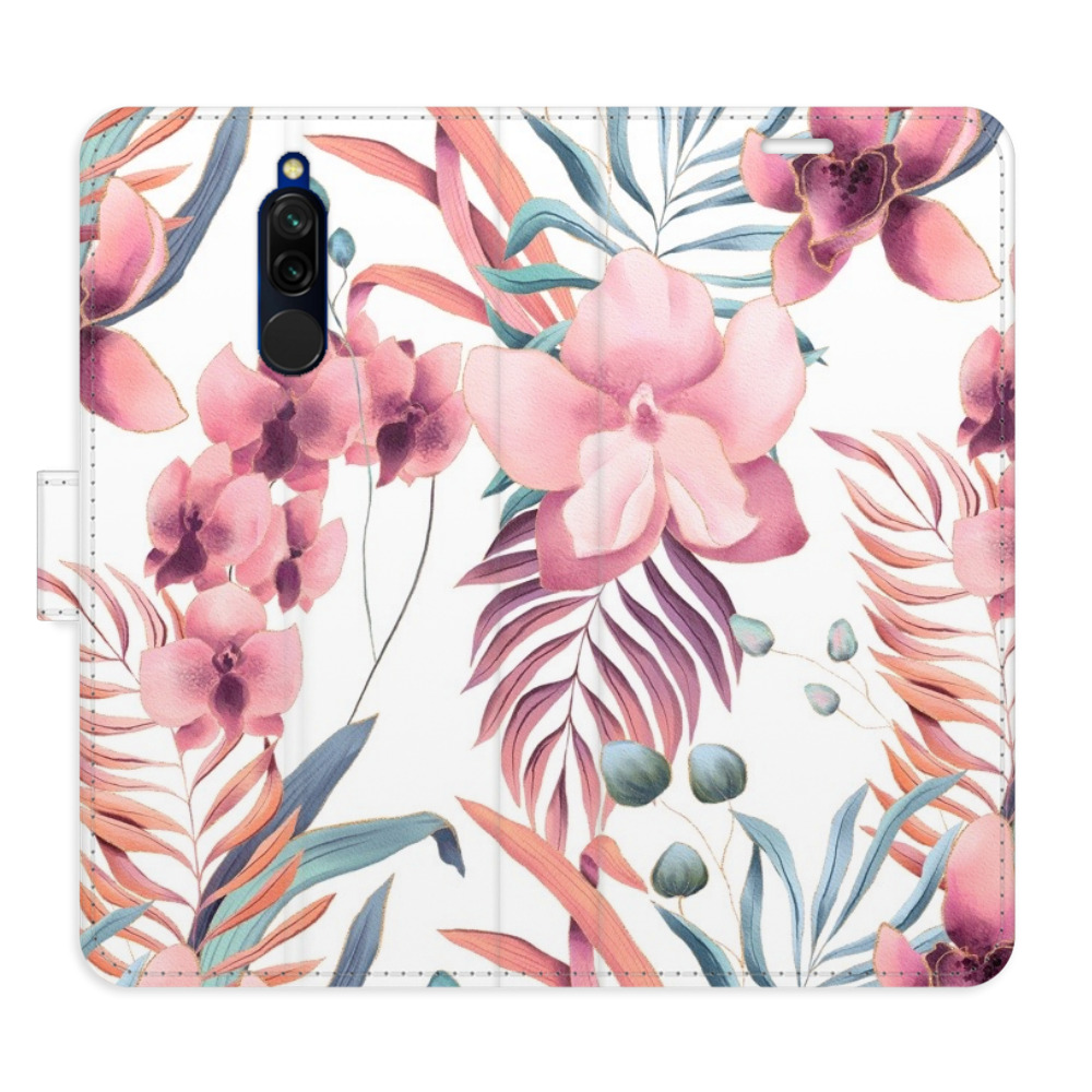 Flipové pouzdro iSaprio - Pink Flowers 02 - Xiaomi Redmi 8