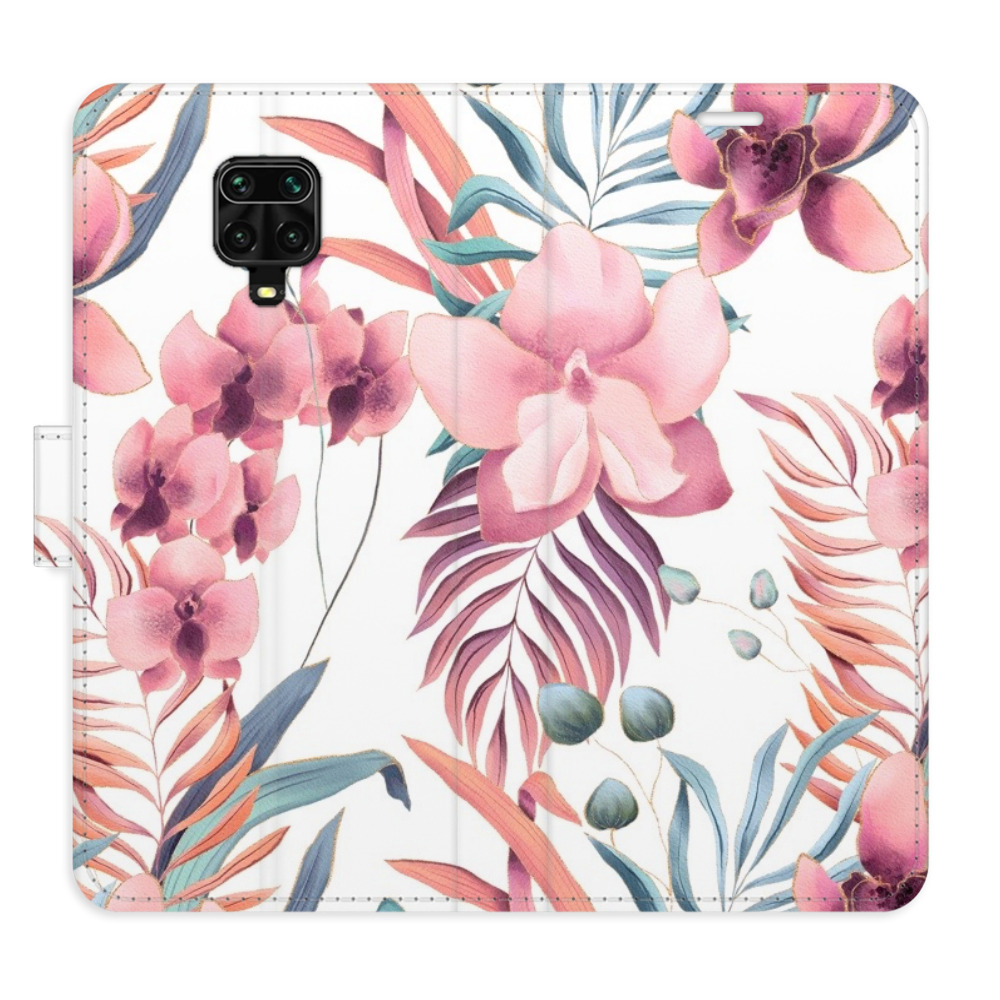 Flipové pouzdro iSaprio - Pink Flowers 02 - Xiaomi Redmi Note 9 Pro / Note 9S