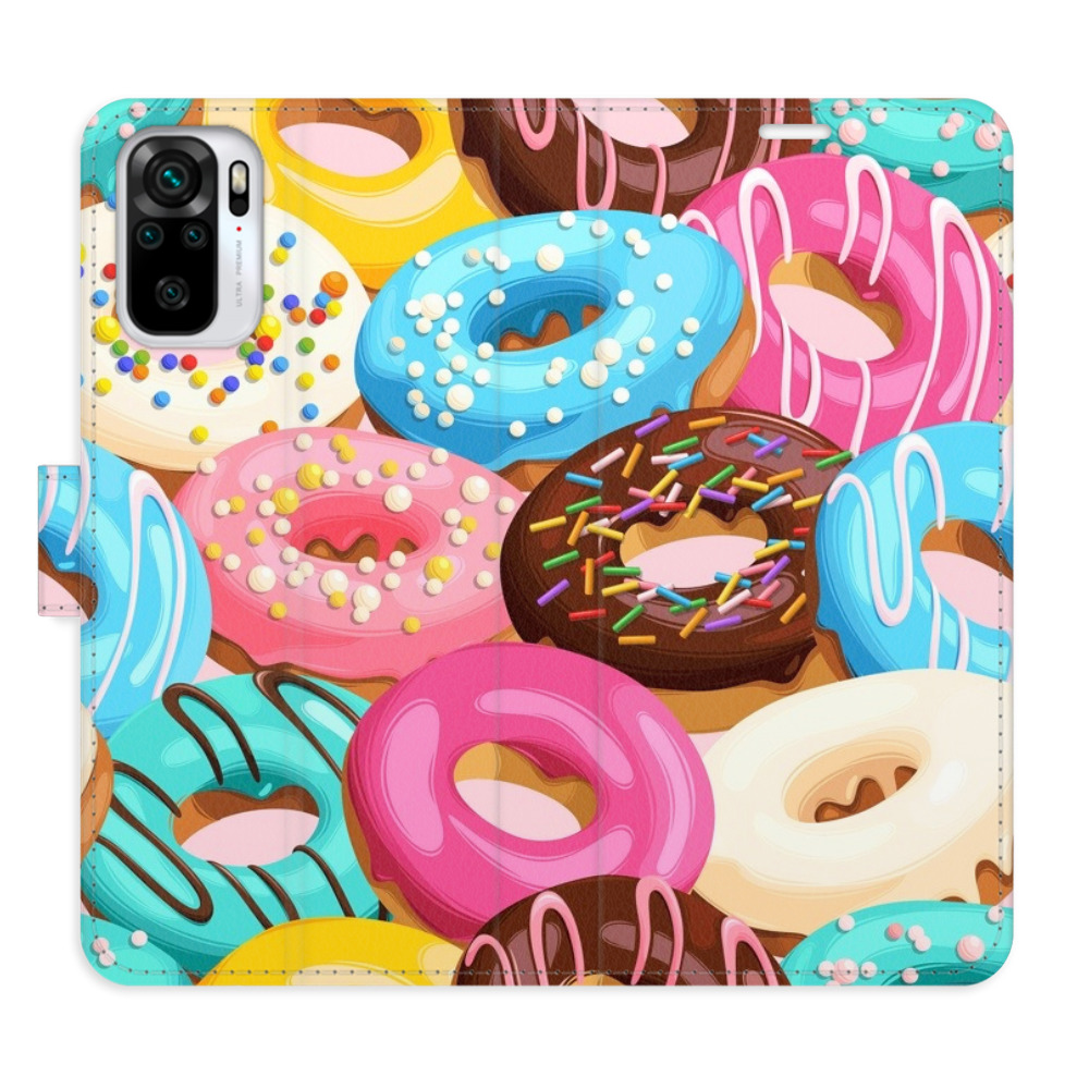Flipové pouzdro iSaprio - Donuts Pattern 02 - Xiaomi Redmi Note 10 / Note 10S