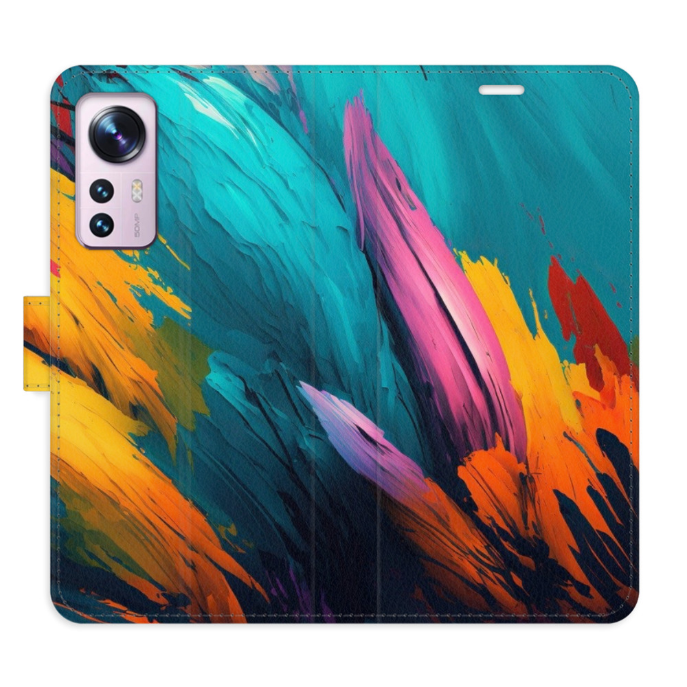Flipové pouzdro iSaprio - Orange Paint 02 - Xiaomi 12 / 12X
