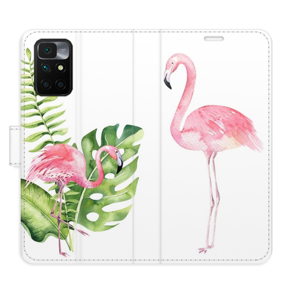 Flipové pouzdro iSaprio - Flamingos - Xiaomi Redmi 10