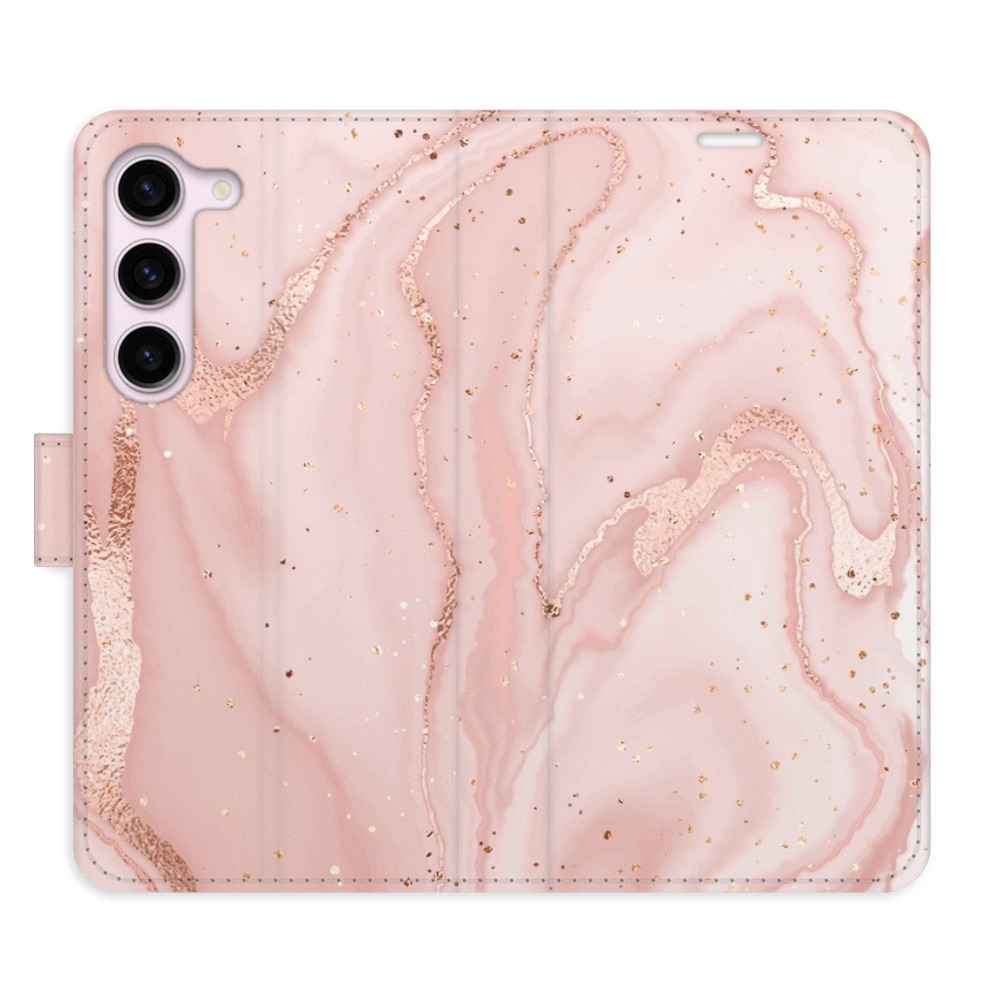 Flipové pouzdro iSaprio - RoseGold Marble - Samsung Galaxy S23 5G