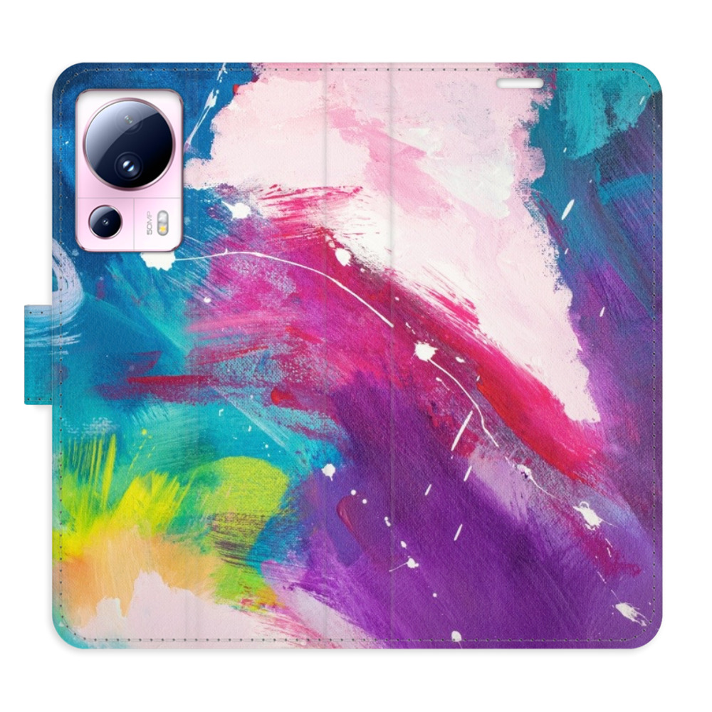 Flipové pouzdro iSaprio - Abstract Paint 05 - Xiaomi 13 Lite