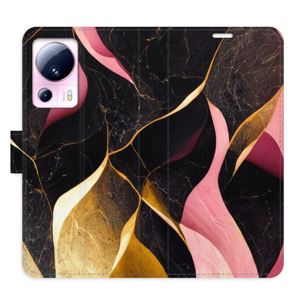 Flipové pouzdro iSaprio - Gold Pink Marble 02 - Xiaomi 13 Lite