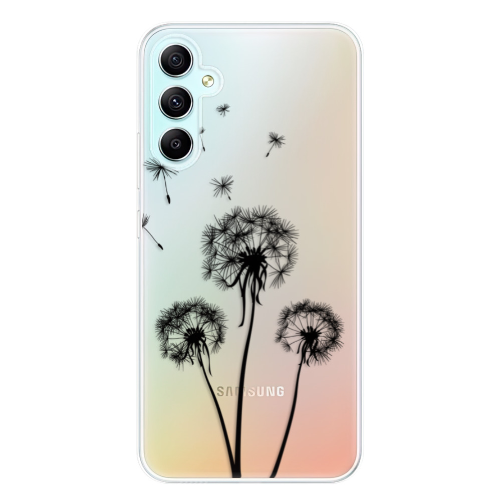 Odolné silikonové pouzdro iSaprio - Three Dandelions - black - Samsung Galaxy A34 5G