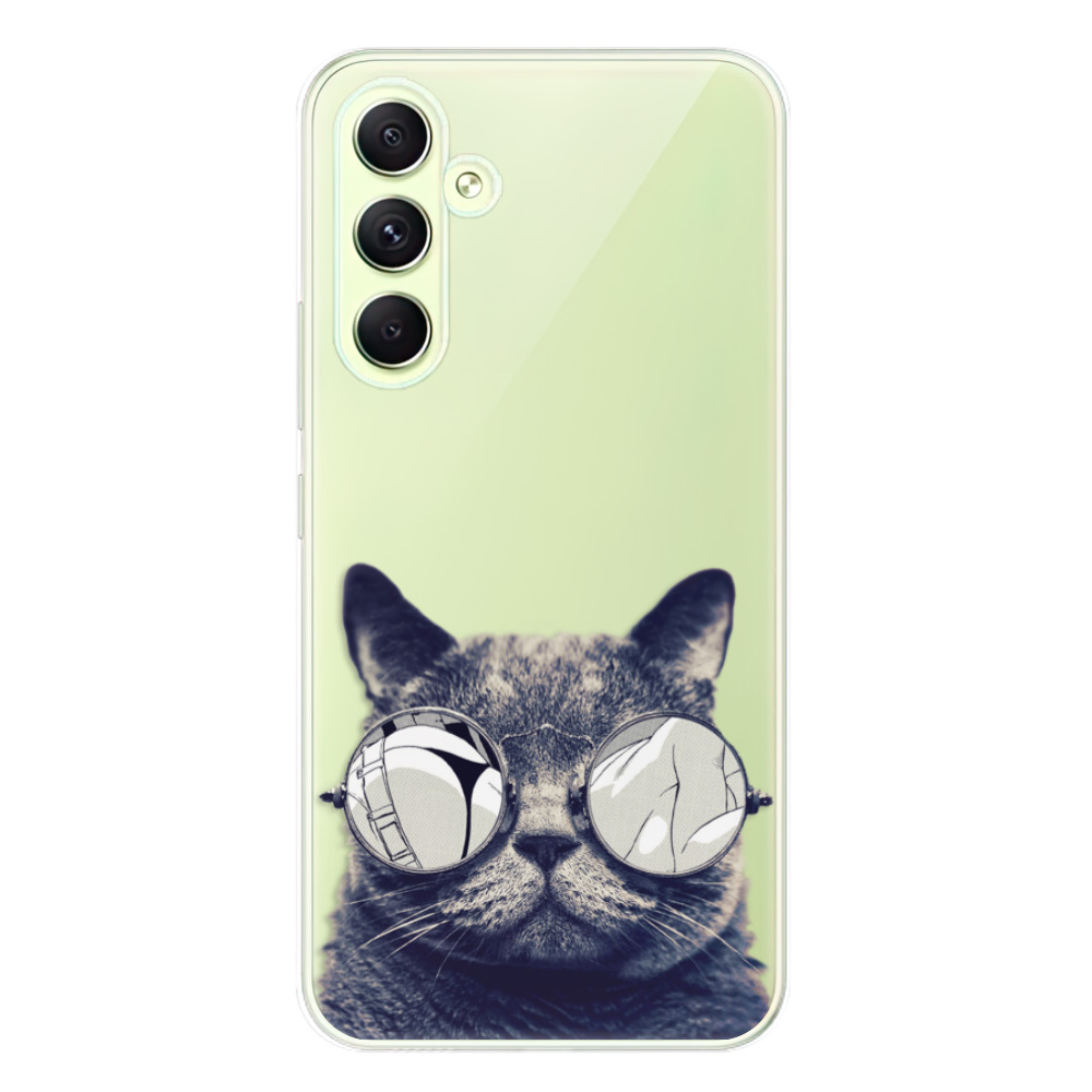 Odolné silikonové pouzdro iSaprio - Crazy Cat 01 - Samsung Galaxy A54 5G