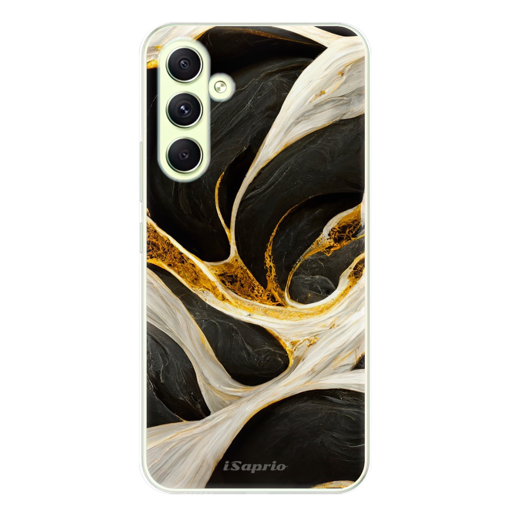 Odolné silikonové pouzdro iSaprio - Black and Gold - Samsung Galaxy A54 5G