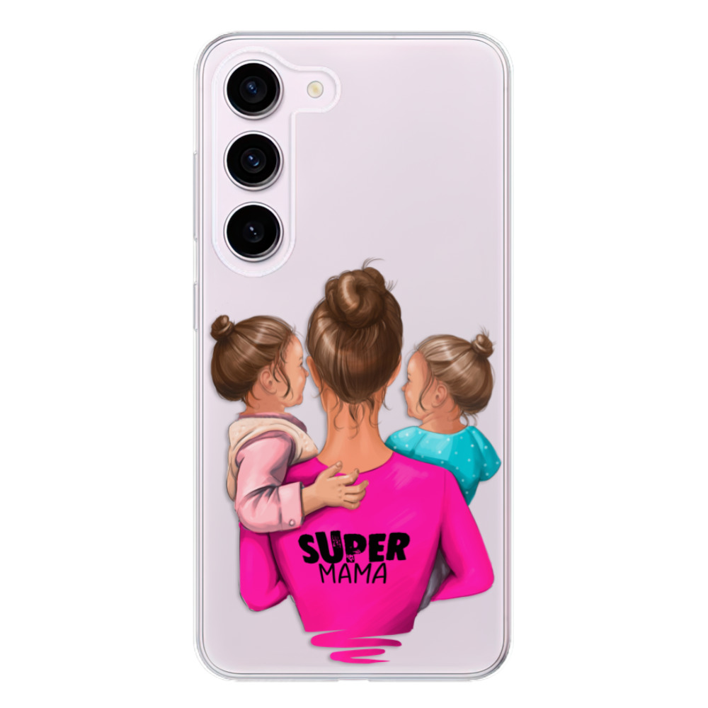 Odolné silikonové pouzdro iSaprio - Super Mama - Two Girls - Samsung Galaxy S23 5G
