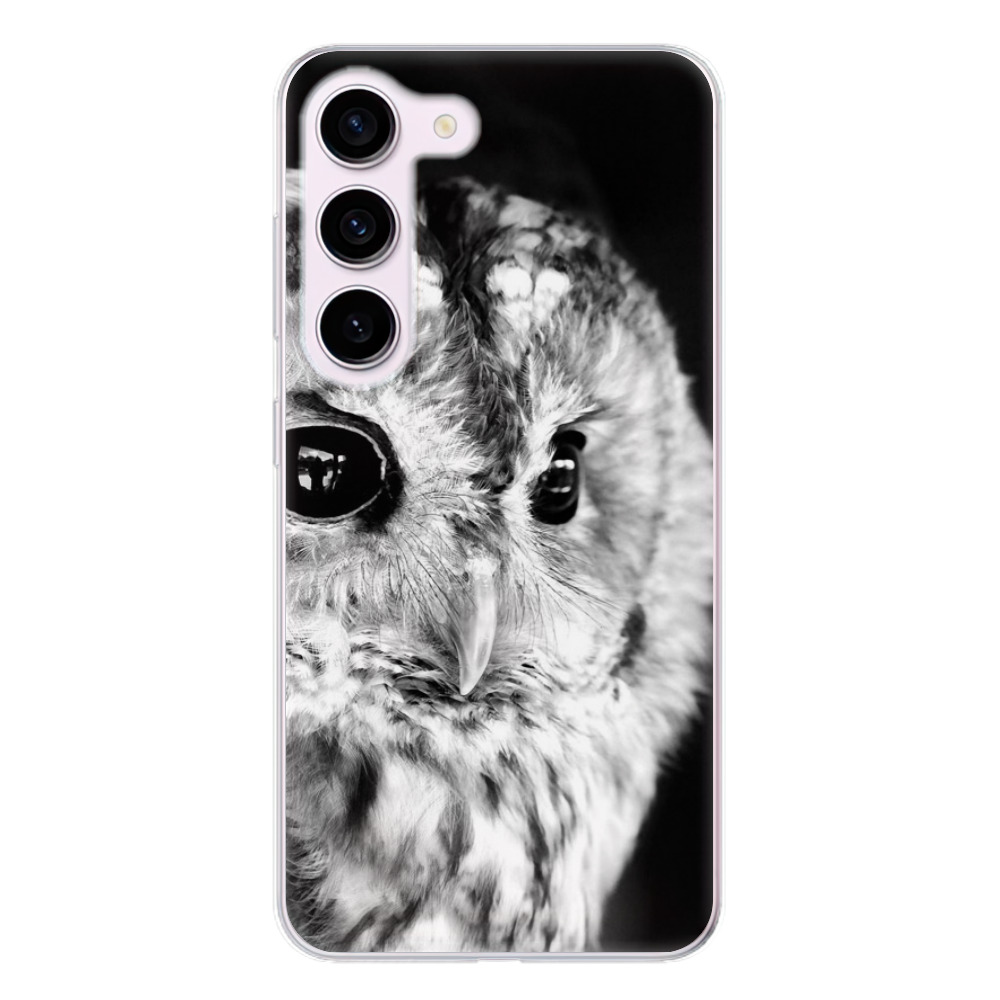 Odolné silikonové pouzdro iSaprio - BW Owl - Samsung Galaxy S23 5G