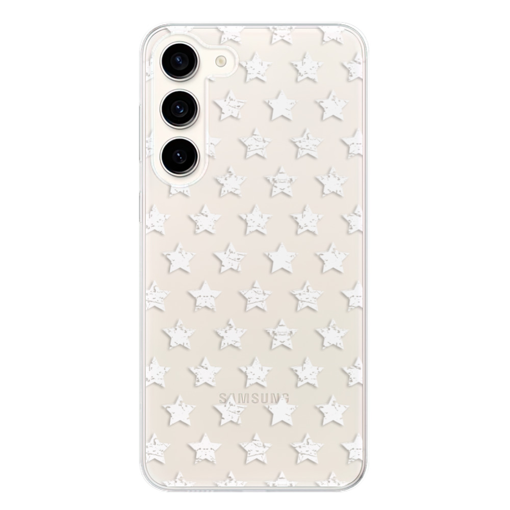 Odolné silikonové pouzdro iSaprio - Stars Pattern - white - Samsung Galaxy S23+ 5G