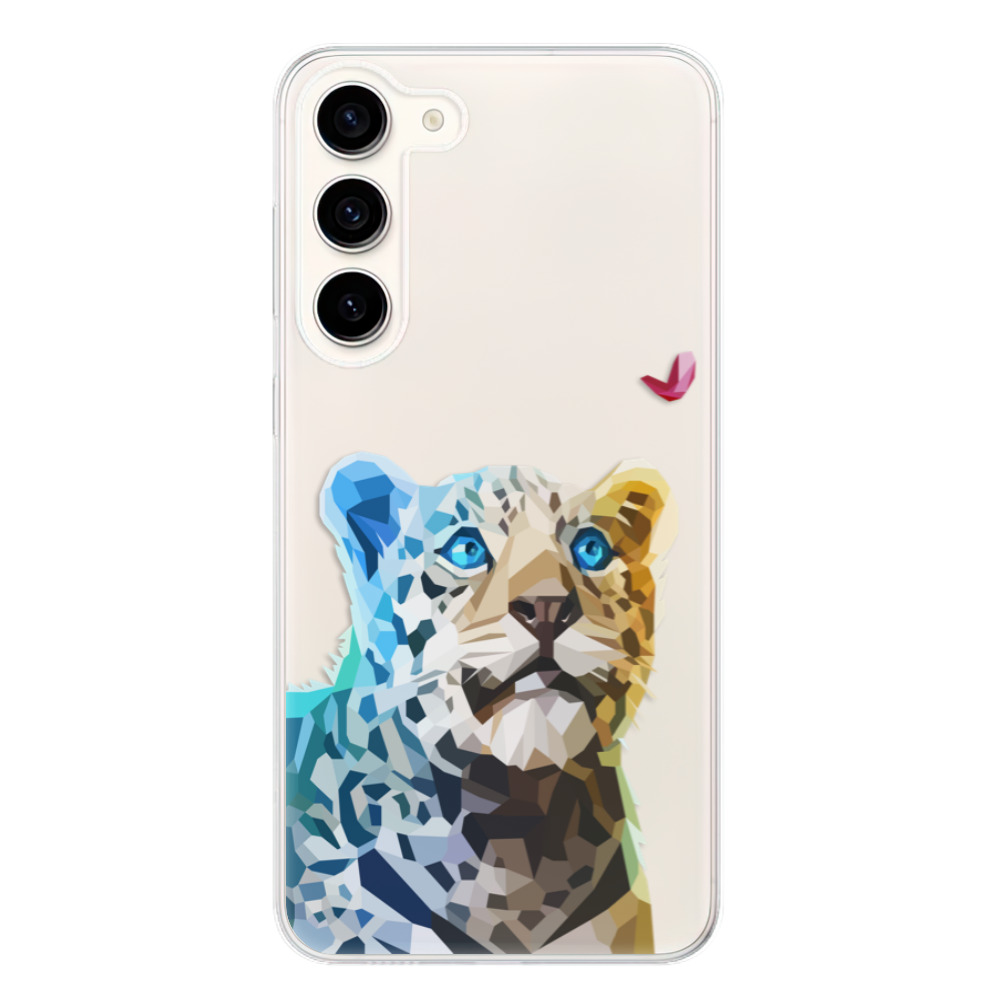 Odolné silikonové pouzdro iSaprio - Leopard With Butterfly - Samsung Galaxy S23+ 5G