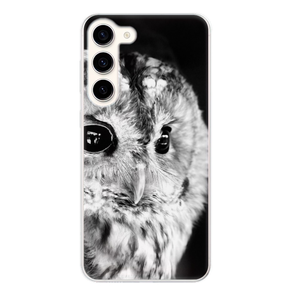 Odolné silikonové pouzdro iSaprio - BW Owl - Samsung Galaxy S23+ 5G