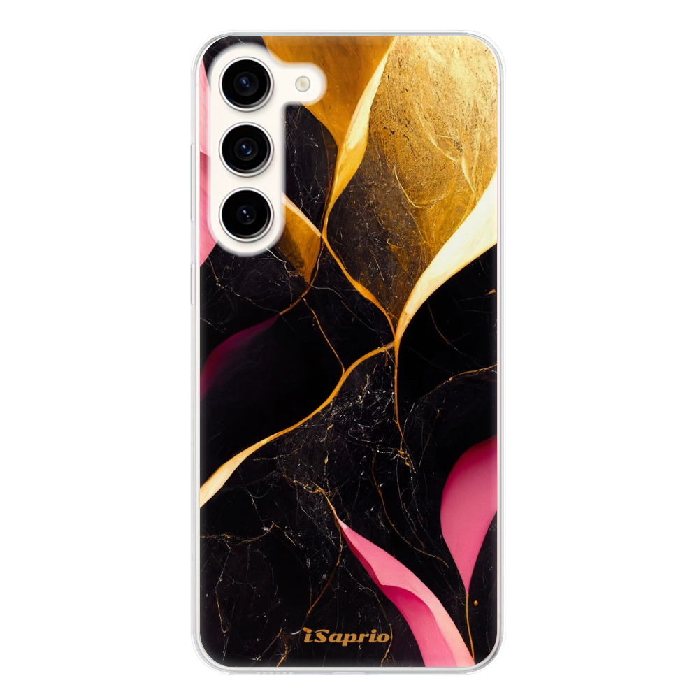 Odolné silikonové pouzdro iSaprio - Gold Pink Marble - Samsung Galaxy S23+ 5G