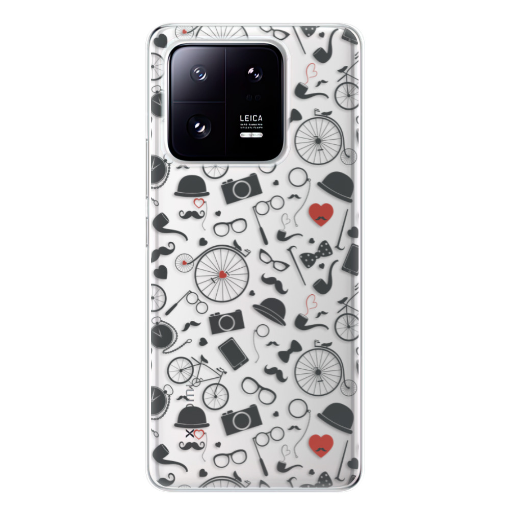 Odolné silikonové pouzdro iSaprio - Vintage Pattern 01 - black - Xiaomi 13 Pro