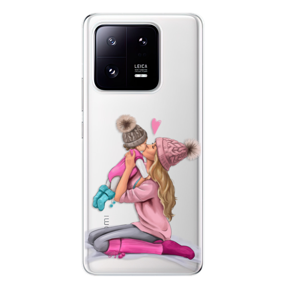 Odolné silikonové pouzdro iSaprio - Kissing Mom - Blond and Girl - Xiaomi 13 Pro