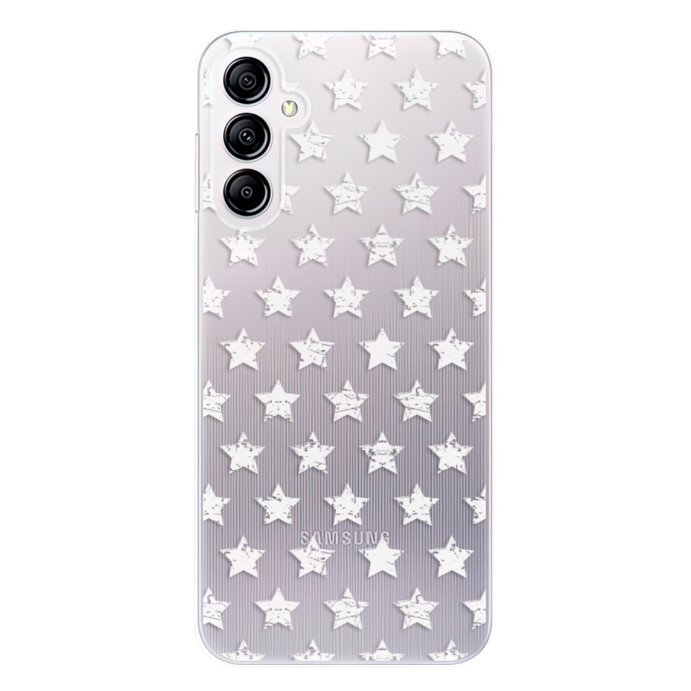 Odolné silikonové pouzdro iSaprio - Stars Pattern - white - Samsung Galaxy A14 / A14 5G