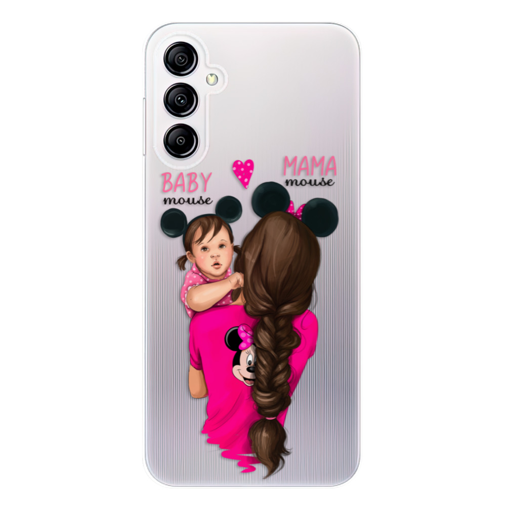 Odolné silikonové pouzdro iSaprio - Mama Mouse Brunette and Girl - Samsung Galaxy A14 / A14 5G