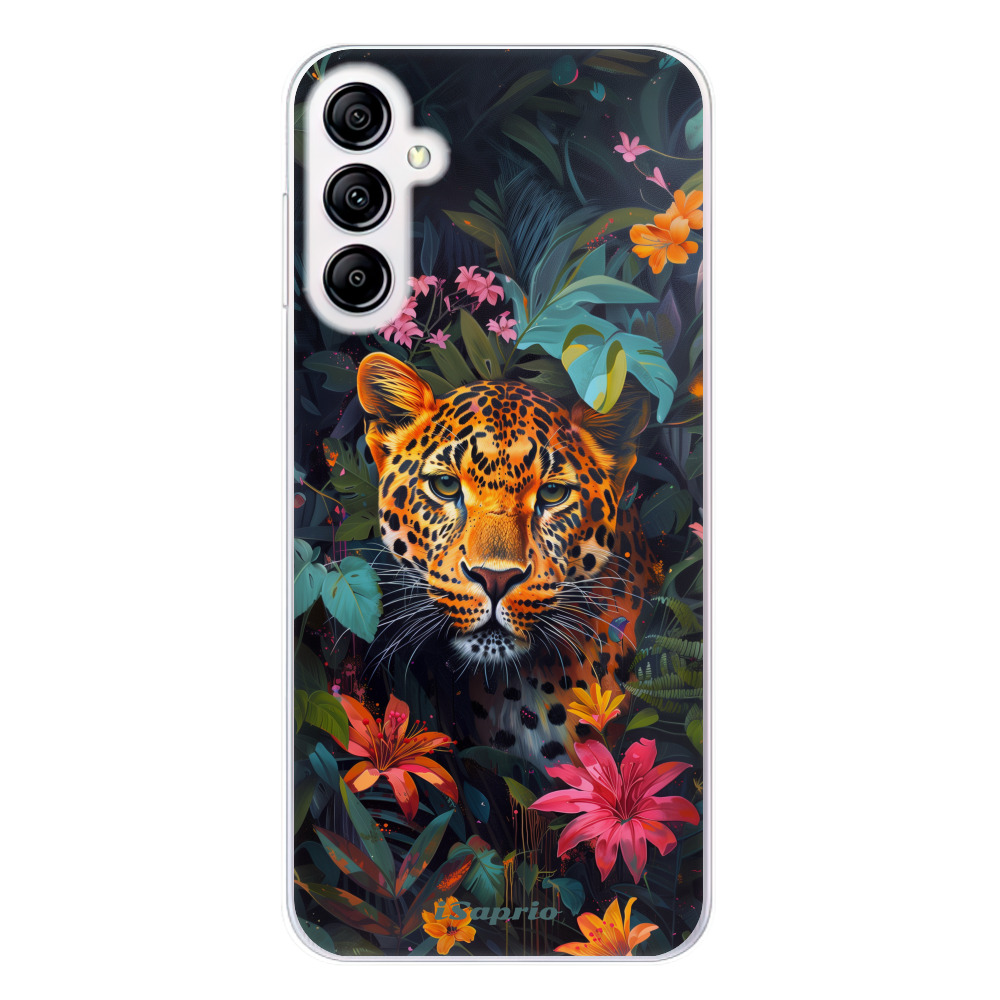 Odolné silikonové pouzdro iSaprio - Flower Jaguar - Samsung Galaxy A14 / A14 5G