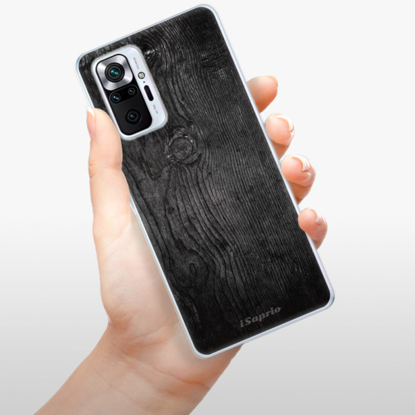 Odolné silikonové pouzdro iSaprio - Black Wood 13 - Xiaomi Redmi Note 10 Pro