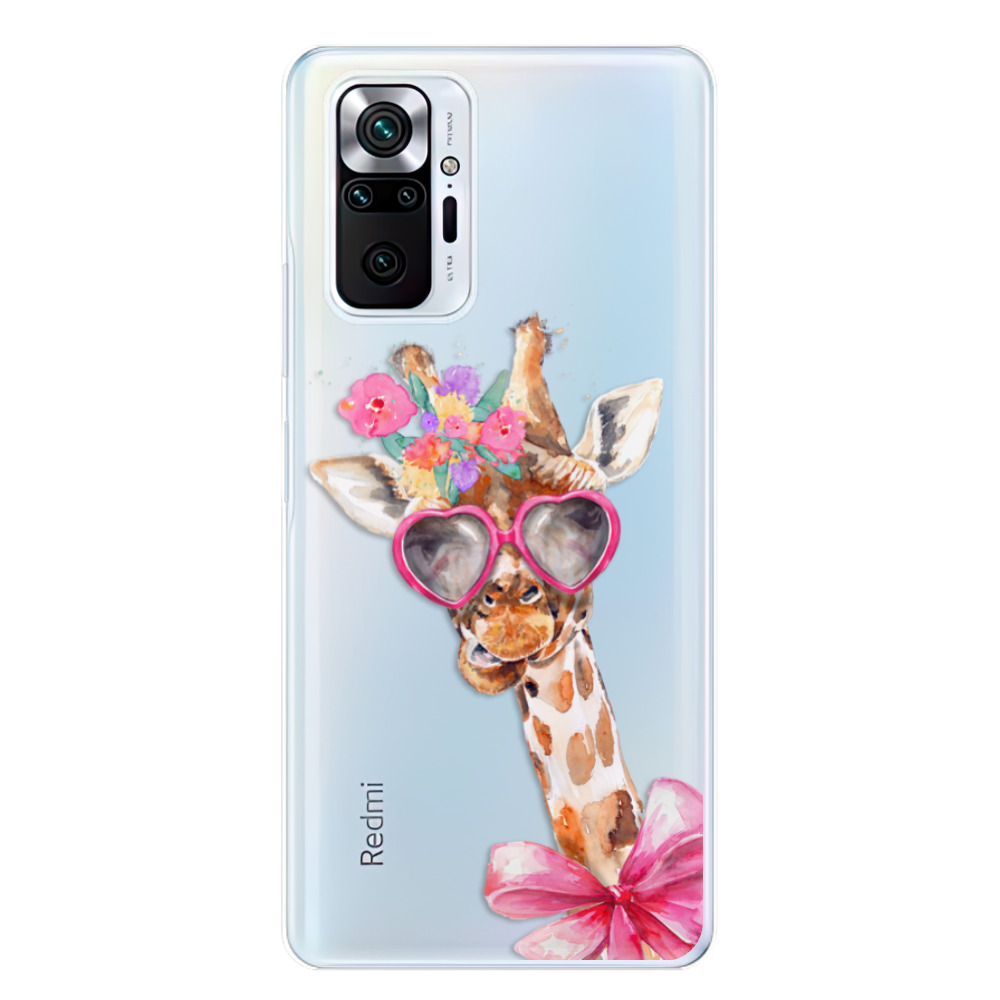 Silikonové odolné pouzdro iSaprio Lady Giraffe na mobil Xiaomi Redmi Note 10 Pro (Odolný silikonový kryt, obal, pouzdro iSaprio Lady Giraffe na mobilní telefon Xiaomi Redmi Note 10 Pro)
