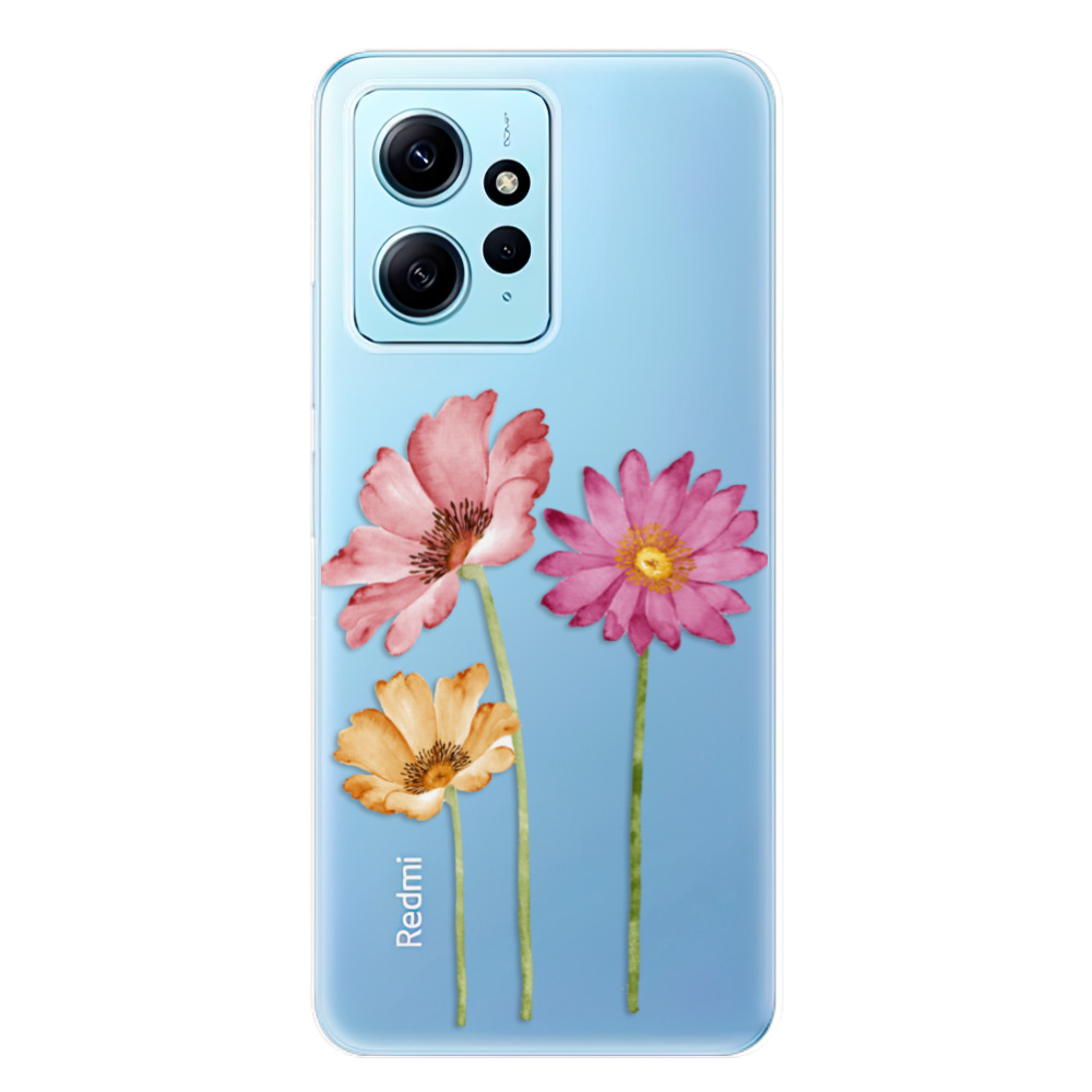 Odolné silikonové pouzdro iSaprio - Three Flowers - Xiaomi Redmi Note 12 5G