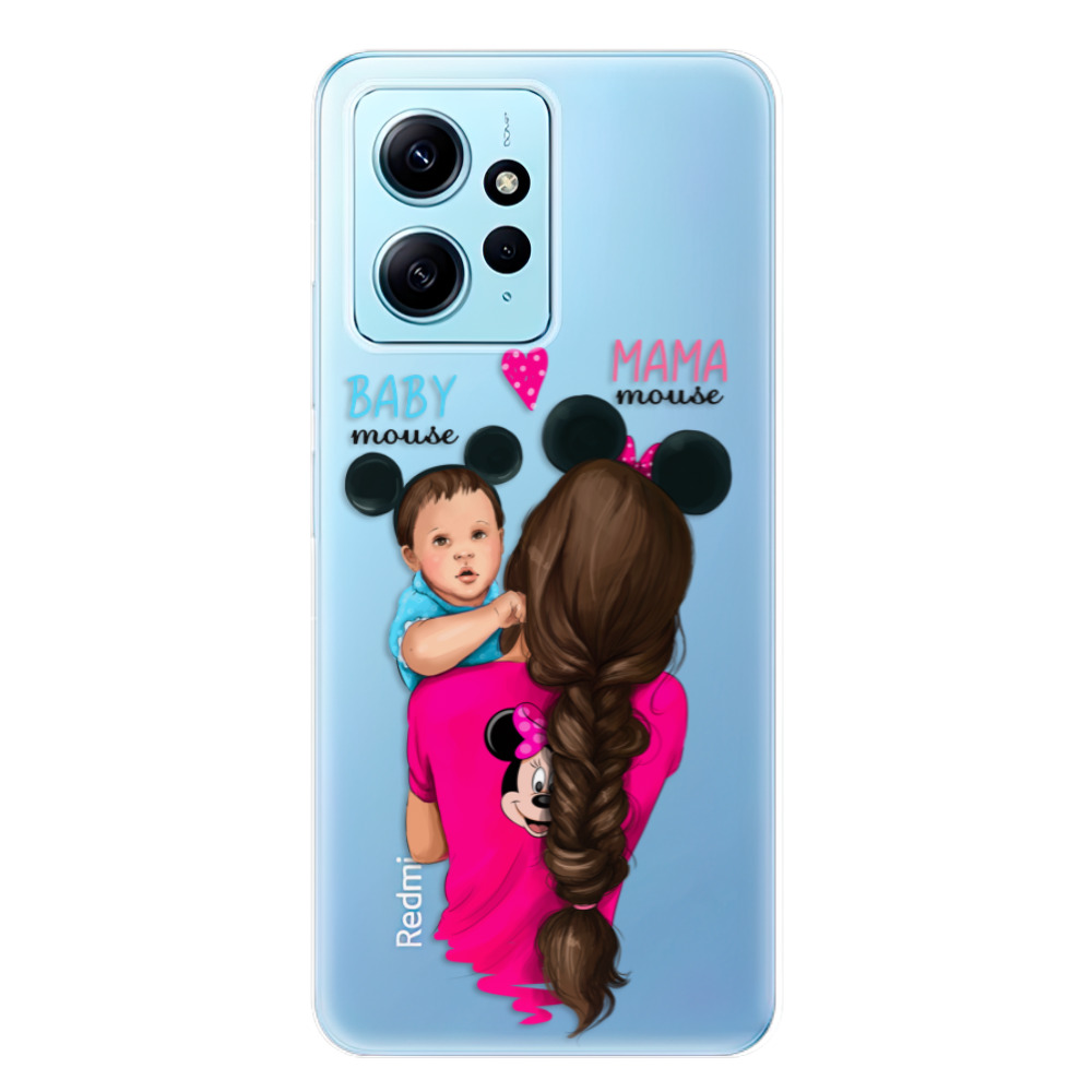 Odolné silikonové pouzdro iSaprio - Mama Mouse Brunette and Boy - Xiaomi Redmi Note 12 5G