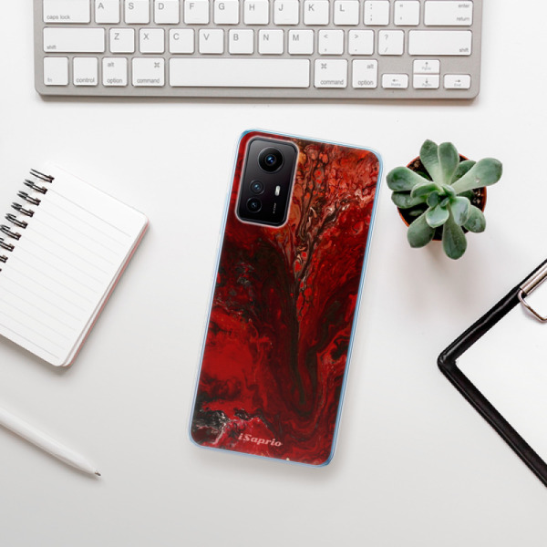 Odolné silikonové pouzdro iSaprio - RedMarble 17 - Xiaomi Redmi Note 12S