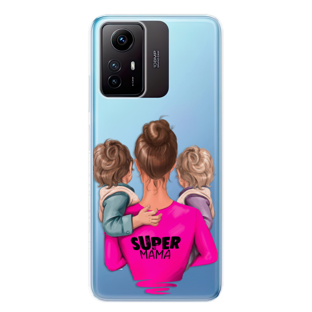 Odolné silikonové pouzdro iSaprio - Super Mama - Two Boys - Xiaomi Redmi Note 12S