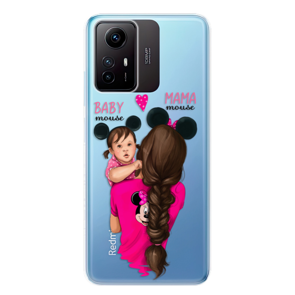 Odolné silikonové pouzdro iSaprio - Mama Mouse Brunette and Girl - Xiaomi Redmi Note 12S