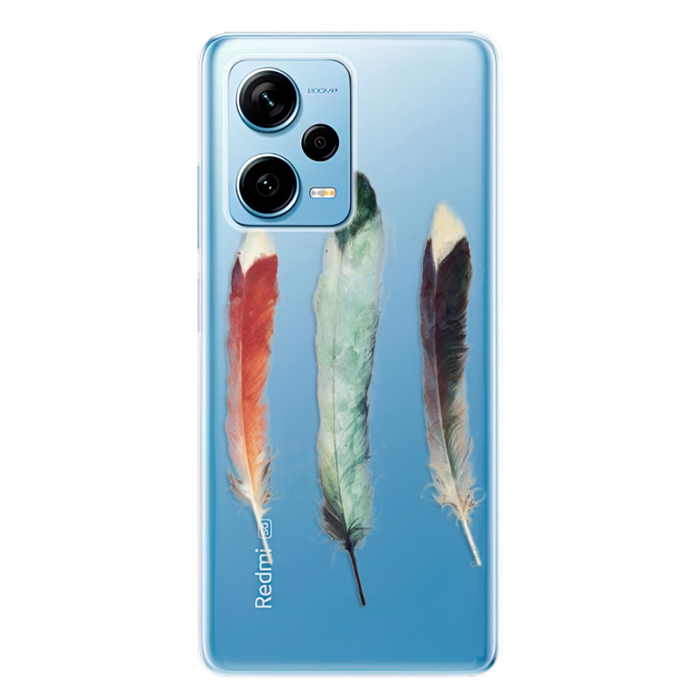 Odolné silikonové pouzdro iSaprio - Three Feathers - Xiaomi Redmi Note 12 Pro+ 5G