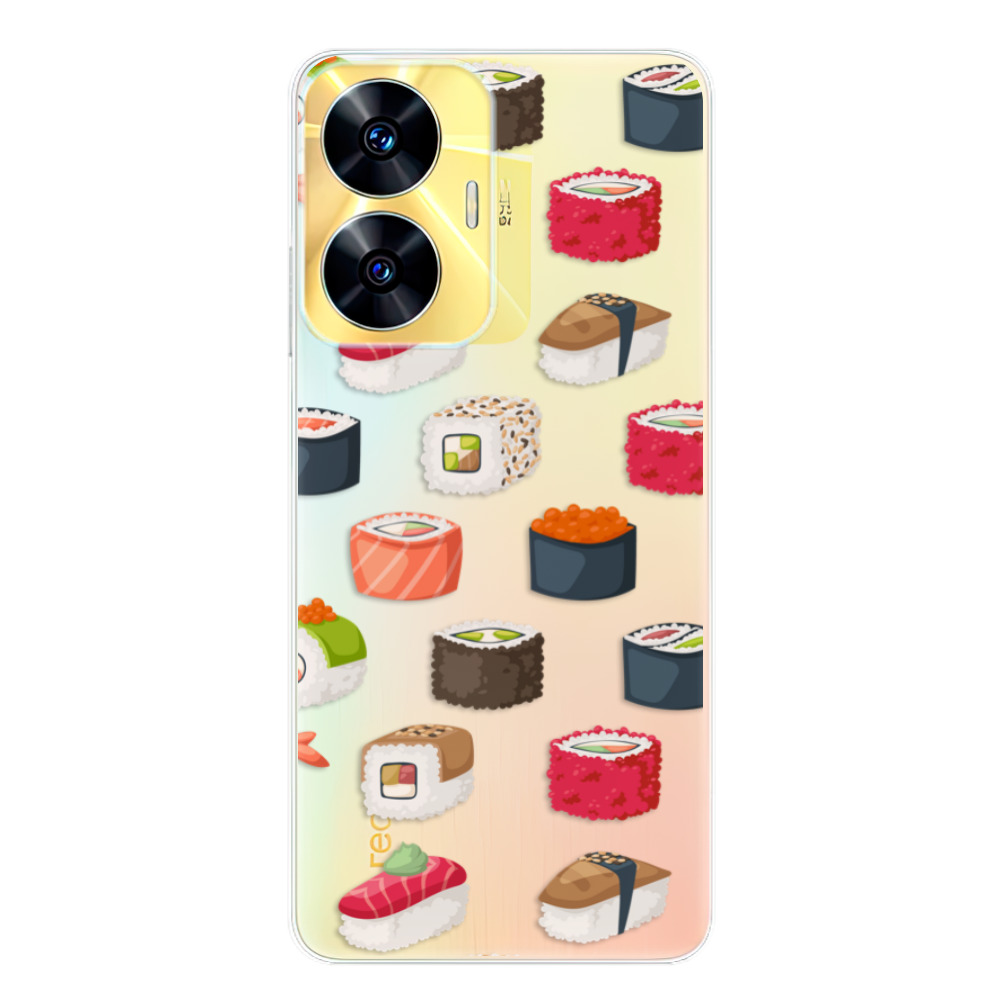 Odolné silikonové pouzdro iSaprio - Sushi Pattern - Realme C55