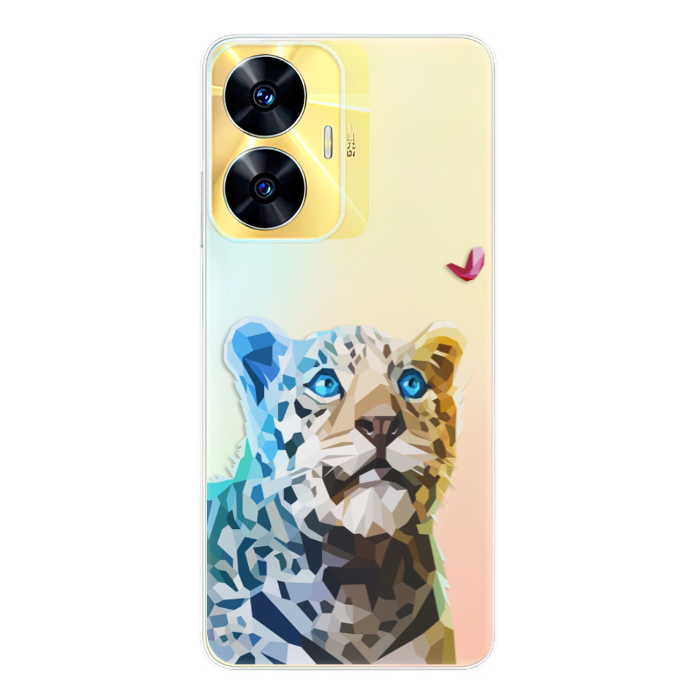 Odolné silikonové pouzdro iSaprio - Leopard With Butterfly - Realme C55