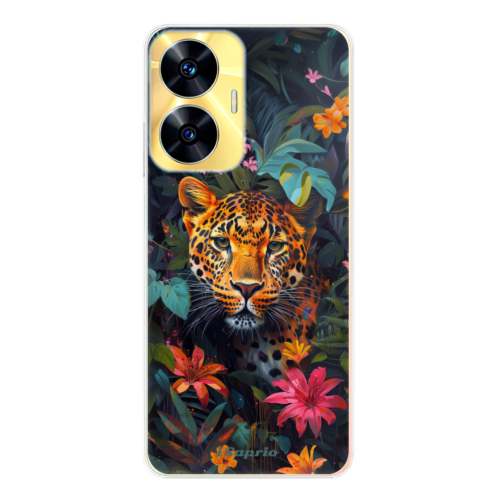 Odolné silikonové pouzdro iSaprio - Flower Jaguar - Realme C55