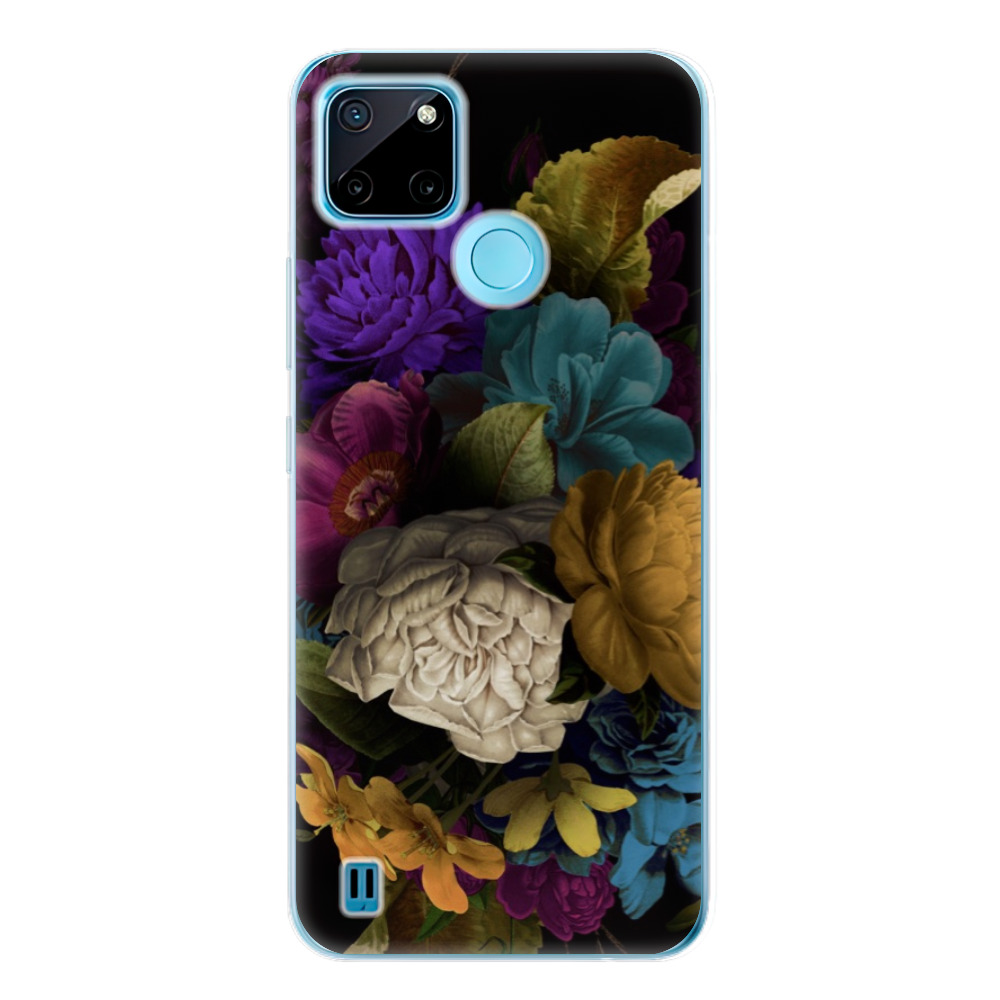 Silikonové odolné pouzdro iSaprio Dark Flowers na mobil Realme C21Y / C25Y (Odolný silikonový kryt, obal, pouzdro iSaprio Dark Flowers na mobilní telefon Realme C21Y / C25Y)